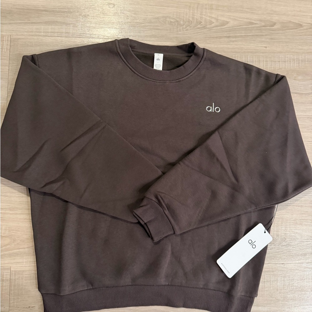 Alo Accolade Crewneck Sweatshirt - Espresso